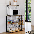 ID MARKET - Etagère de cuisine DETROIT support micro-ondes multi-étagères - vignette