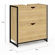 ID MARKET - Meuble sous lavabo salle de bain 2 tiroirs DETROIT design industriel - vignette