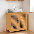 ID MARKET - Meuble sous lavabo salle de bain bambou BEA - vignette