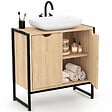 ID MARKET - Meuble sous lavabo salle de bain DETROIT design industriel - vignette