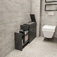 HABITAT ET JARDIN - Meuble de salle de bain en bois "Calencia" - 60 x 19 x 55 cm - Gris anthracite - vignette