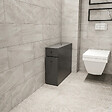 HABITAT ET JARDIN - Meuble de salle de bain en bois "Calencia" - 60 x 19 x 55 cm - Gris anthracite - vignette