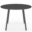 ID MARKET - Salon de jardin bas ARONA 4 places en acier gris anthracite et coussins gris avec canapé, fauteuils et table - vignette