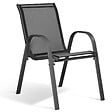 ID MARKET - Salon de jardin POLY table extensible 135-270 CM et 12 chaises gris foncé - vignette