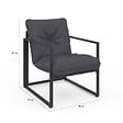 ID MARKET - Salon de jardin bas NAIROBI 6 places en acier gris anthracite - vignette