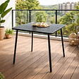 CONCEPT USINE - Table carrée 4 places 70x70cm gris foncé BERGAME - vignette