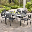 CONCEPT USINE - Ensemble table de jardin 160 cm et 6 chaises BERGAME $ - vignette