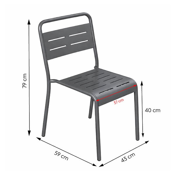 CONCEPT USINE - Ensemble table de jardin 160 cm et 6 chaises BERGAME $ - large