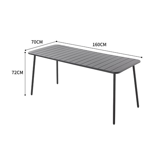 CONCEPT USINE - Ensemble table de jardin 160 cm et 6 chaises BERGAME $ - large