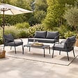 CONCEPT USINE - Salon de jardin 4 places gris foncé BERGAME - vignette