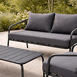 CONCEPT USINE - Salon de jardin 4 places gris foncé BERGAME - vignette