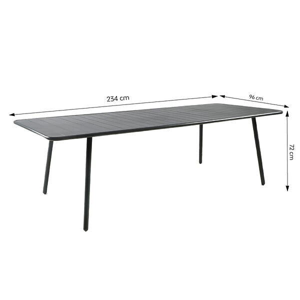 CONCEPT USINE - Ensemble table de jardin 234 cm et 10 chaises BERGAME $ - large