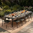CONCEPT USINE - Ensemble table de jardin 234 cm et 10 chaises BERGAME $ - vignette