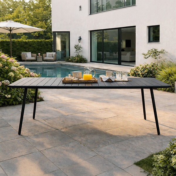 CONCEPT USINE - Table de jardin 10-12 places 234cm gris foncé BERGAME $ - large