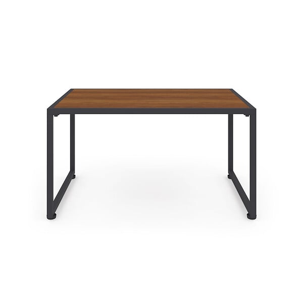 ID MARKET - Salon de jardin bas RIO 6 places structure métal gris anthracite, cordage effet rotin avec coussins gris - large