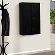 ID MARKET - Armoire murale ESTER 2 portes métal noir design industriel - vignette
