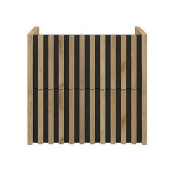 SWISS AQUA TECHNOLOGIES - Delano 60x56x45 cm meuble de salle de bain mural sous lavabo, chêne mat (DELANO60ZDBU) - large
