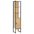 ID MARKET - Meuble colonne salle de bain DETROIT 1 porte design industriel - vignette