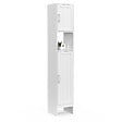 ID MARKET - Meuble colonne salle de bain WALDO 2 portes blanc - vignette