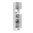 ID MARKET - Meuble colonne salle de bain WALDO 2 portes blanc - vignette