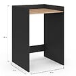 ID MARKET - Meuble armoire pour machine à laver ou sèche linge WALLIS noir et hêtre - vignette