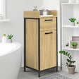 ID MARKET - Colonne de rangement d'appoint salle de bain DETROIT 1 tiroir 1 placard design industriel - vignette