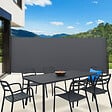 ID MARKET - Paravent extérieur rétractable 160 x 400 CM gris anthracite store latéral - vignette