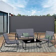 ID MARKET - Paravent extérieur rétractable 180 x 500 CM gris anthracite store latéral - vignette