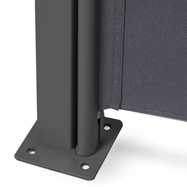 ID MARKET - Paravent extérieur rétractable 180 x 500 CM gris anthracite store latéral - large