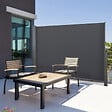 ID MARKET - Paravent extérieur rétractable 160 x 300 CM gris anthracite store latéral - vignette