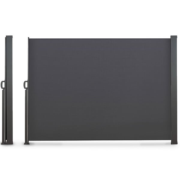 ID MARKET - Paravent extérieur rétractable 160 x 300 CM gris anthracite store latéral - large