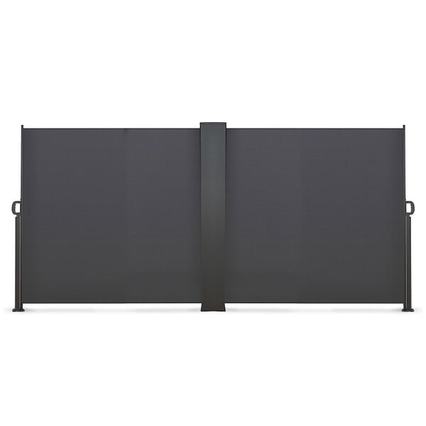 ID MARKET - Paravent extérieur rétractable double 160 x 800 CM gris anthracite store latéral - large