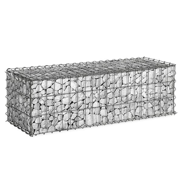 ID MARKET - Lot de 2 gabions pour pierre 100 x 30 x 30 cm - large