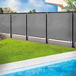 ID MARKET - Brise vue renforcé 1,5 x 10 M gris clair 220 gr/m² luxe PRO - vignette