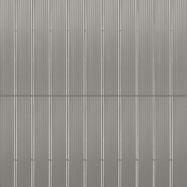 ID MARKET - Kit de lamelles occultantes PVC gris clair L.60 M pour panneau grillagé - large