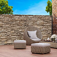 ID MARKET - Brise vue occultant 1,2 x 10 M motif pierre marron 160 gr/m² - vignette