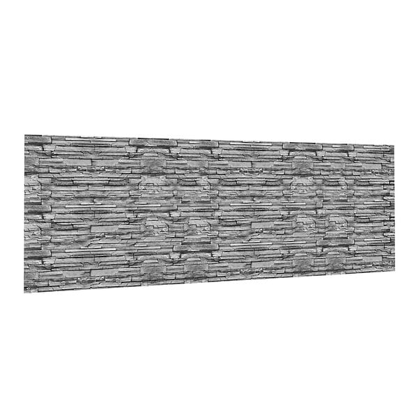 ID MARKET - Brise vue occultant 1,8 x 10 M motif pierre grise 160 gr/m² - large