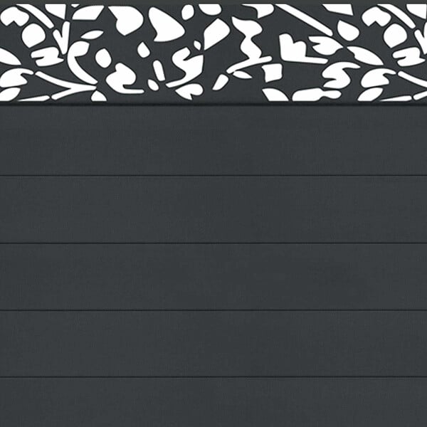 ID MARKET - Brise vue occultant 1,5 x 10 M effet lames de clôture motifs FLOWER 160 gr/m² - large