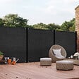 ID MARKET - Brise vue ultra résistant 1,8 x 10 M noir 400 gr/m² haut de gamme - vignette