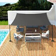 ID MARKET - Voile d'ombrage rectangulaire 4x6 M gris - vignette