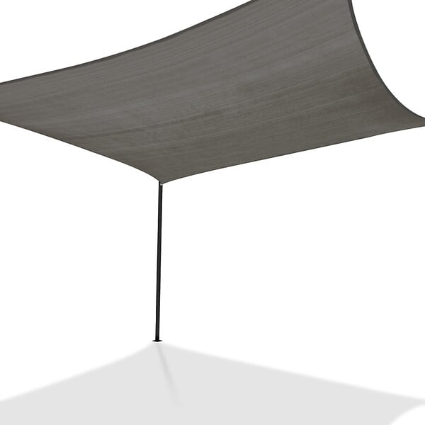 ID MARKET - Voile d'ombrage rectangulaire 4x6 M gris - large