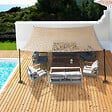 ID MARKET - Voile d'ombrage carré design ombrière camouflage 4x4 M sable - vignette