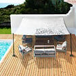 ID MARKET - Voile d'ombrage rectangulaire design ombrière camouflage 3x4 M blanc - vignette