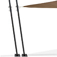 ID MARKET - Lot de 2 mâts de fixation réglables pour voile d'ombrage H.220 CM poteaux et bases acier - vignette