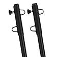 ID MARKET - Lot de 2 mâts de fixation réglables pour voile d'ombrage H.220 CM poteaux et bases acier - vignette