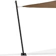 ID MARKET - Mât de fixation pour voile d'ombrage H. 220 CM poteau et base acier - vignette