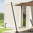 ID MARKET - Lot de 2 mâts de fixation pour voile d'ombrage H.220 CM poteaux et bases acier - vignette