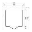TIMBELA - Abri de Jardin en Bois Naturel H228x222x233 cm/4,2 m² AVEC SOL TRAITÉ - M351+M351G - vignette