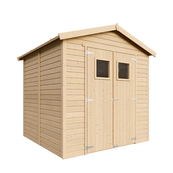 TIMBELA - Abri de Jardin en Bois Naturel - H228x222x233 cm / 4,2 m² - M351 - large