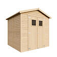TIMBELA - Abri de Jardin en Bois Naturel - H228x222x233 cm / 4,2 m² - M351 - vignette